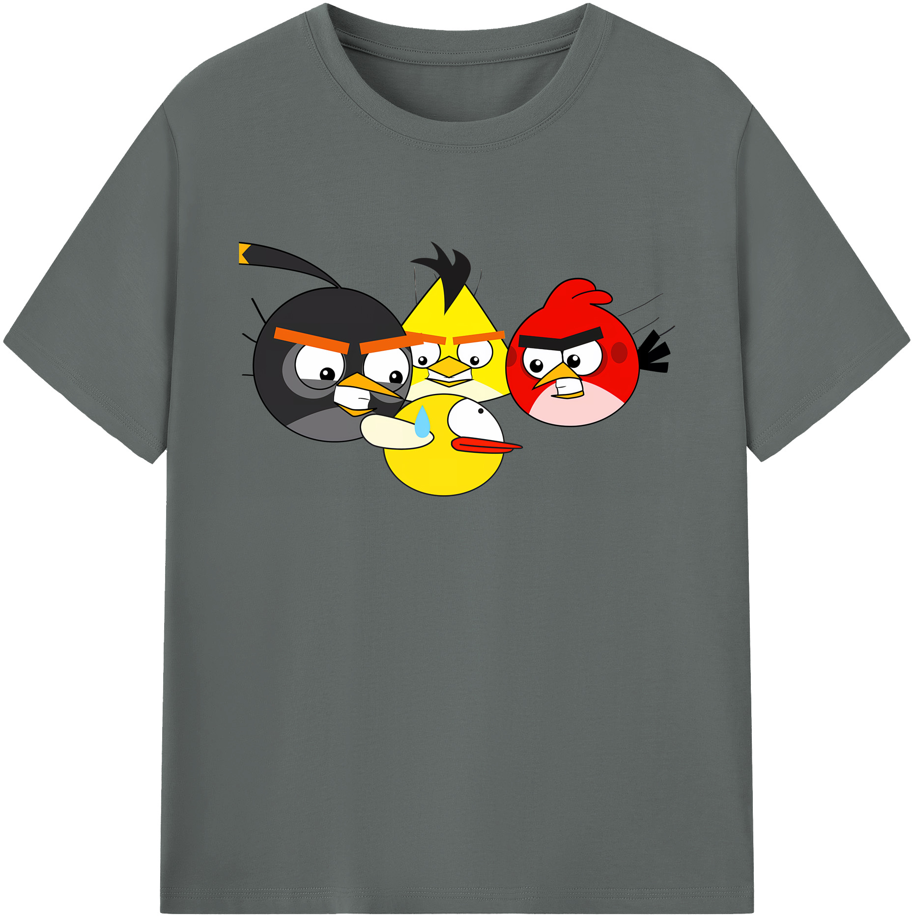 （画像用） Angry Birds アングリーバード 綿100％ メンズ半袖Tシャツ｜肌触りやわらか＆通気性